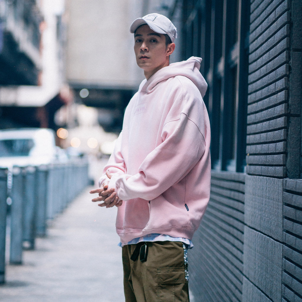 XPX GRADIENT TIE DYE PRINT PINK HOODIE