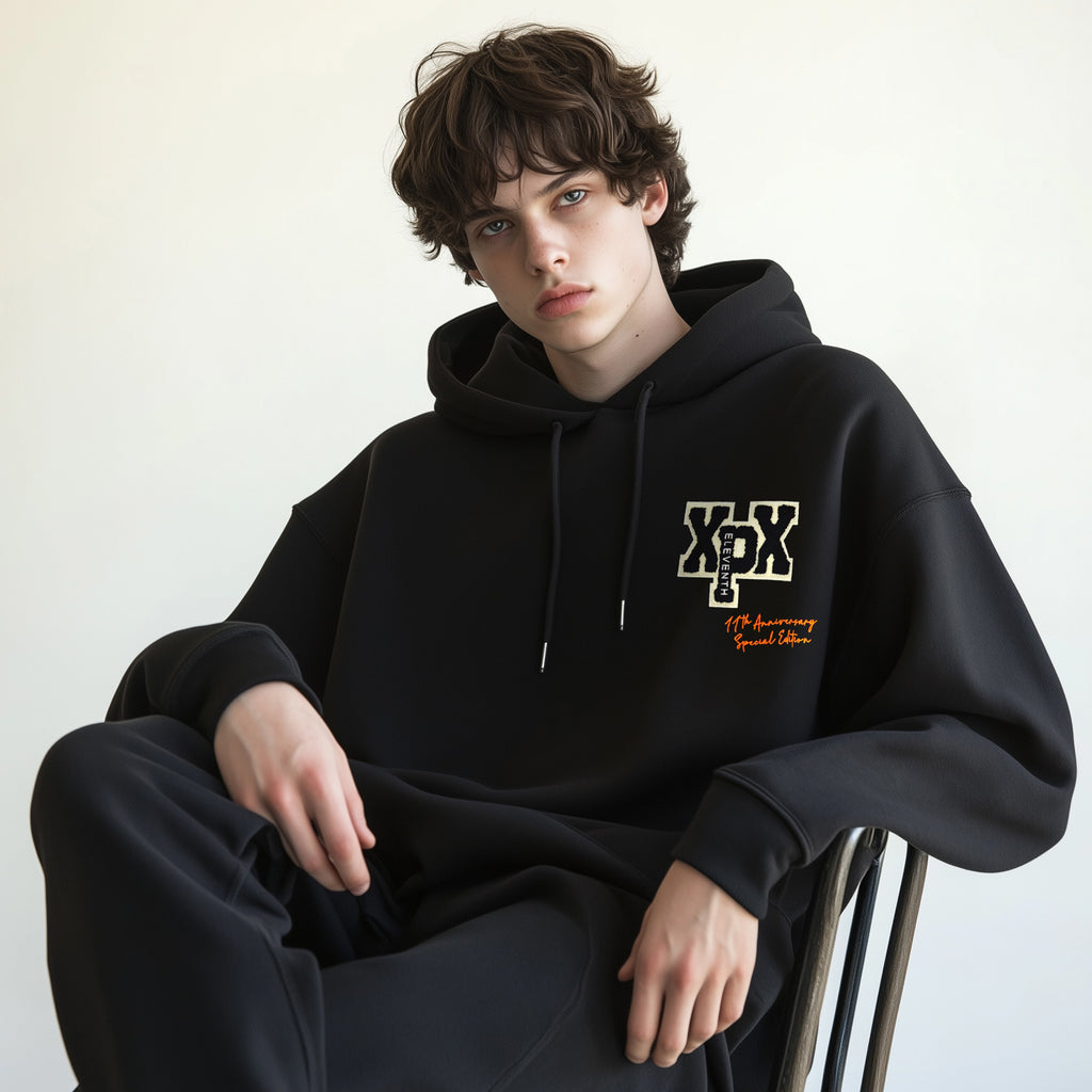 XPX 11TH ANNIVERSARY BLACK CREW NECK SWEATER