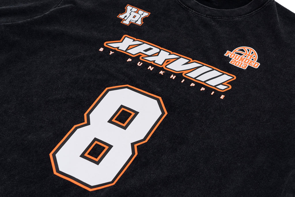 XPX WASHED BASKETBALL BLACK CREW TEE