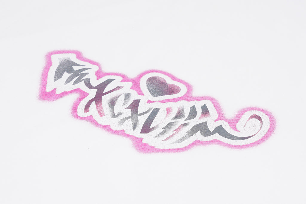 XPX GRAFFITI T-SHIRT DRESS IN WHITE