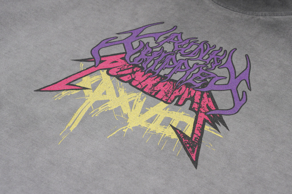 XPX BY PUNKHIPPIE TRIPLE COLOR LOGO CREW NECK TEE IN BLACK