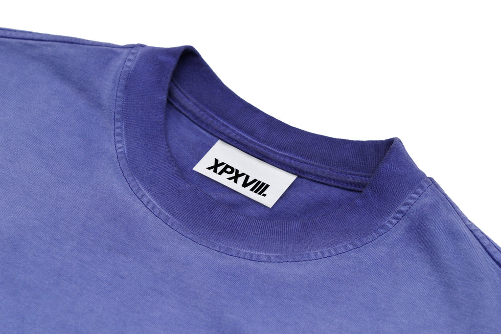 XPX BY PUNKHIPPIE TRIPLE COLOR LOGO CREW NECK TEE IN PURPLE