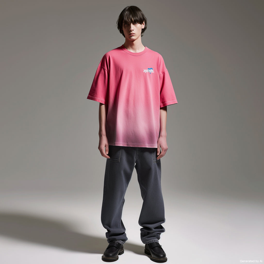 XPX SCROPION PRINT CREW NECK TEE IN PINK