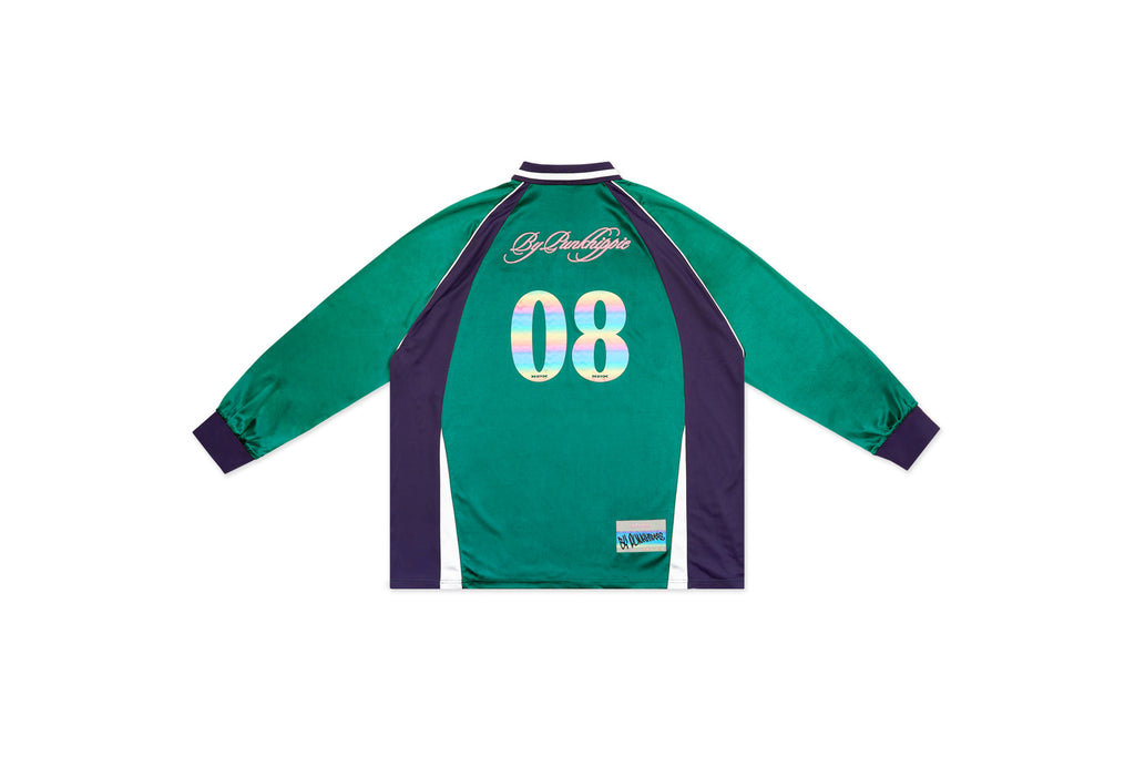 XPX PUNKHIPPIE TWO TONE FOOTBALL JERSEY GREEN & PURPLE