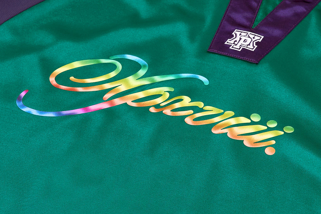 XPX PUNKHIPPIE TWO TONE FOOTBALL JERSEY GREEN & PURPLE