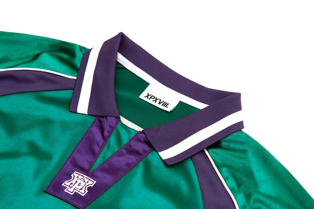 XPX PUNKHIPPIE TWO TONE FOOTBALL JERSEY GREEN & PURPLE