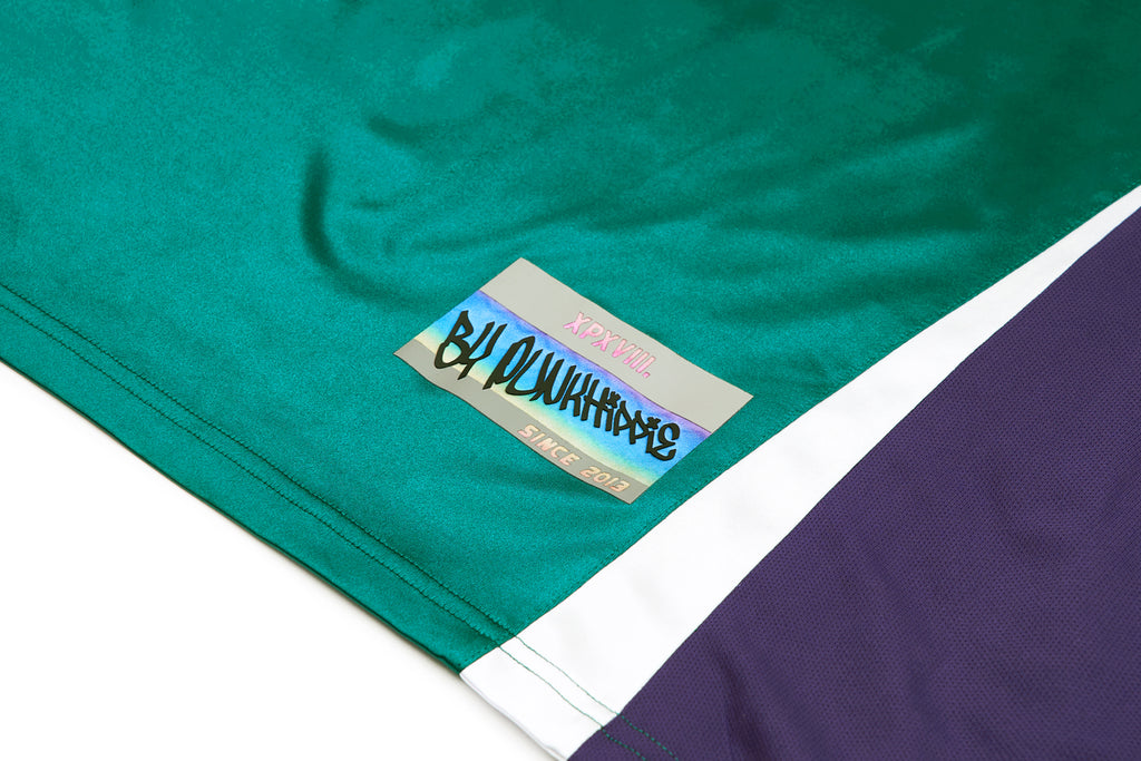 XPX PUNKHIPPIE TWO TONE FOOTBALL JERSEY GREEN & PURPLE