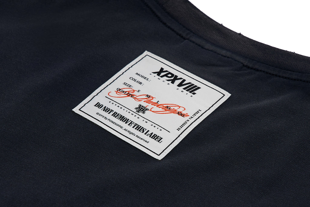 XPX ILLUSIVE LOGO NAVY CREW NECK TEE
