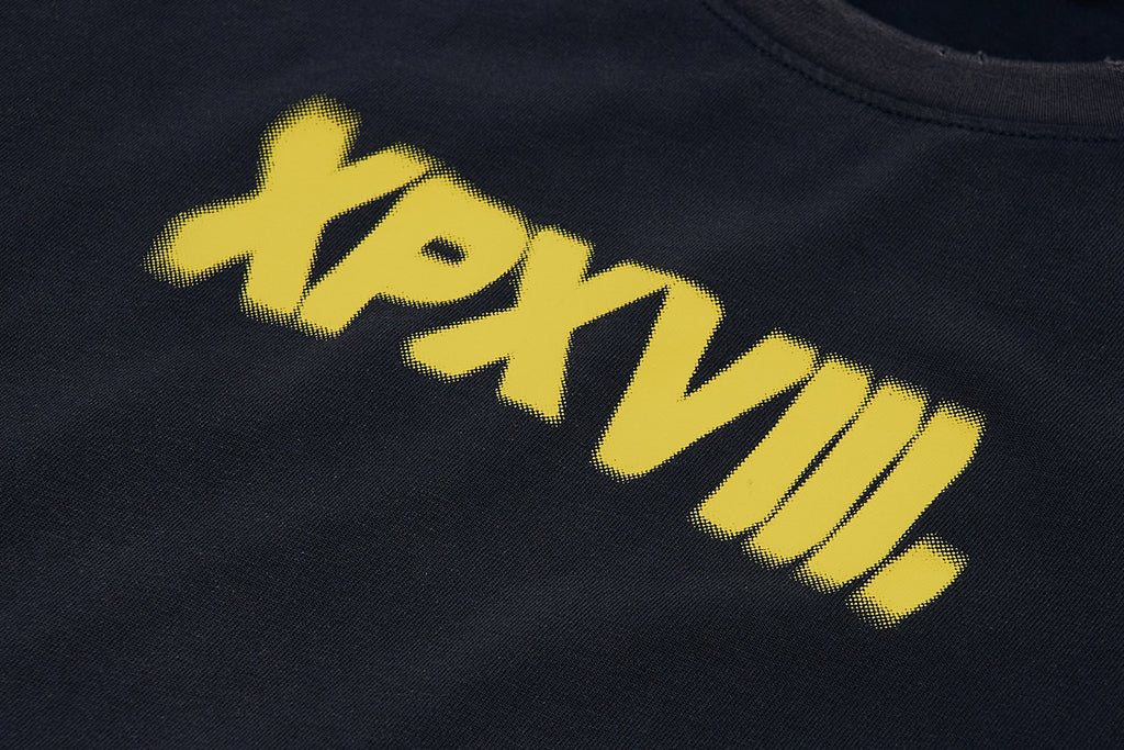 XPX ILLUSIVE LOGO NAVY CREW NECK TEE