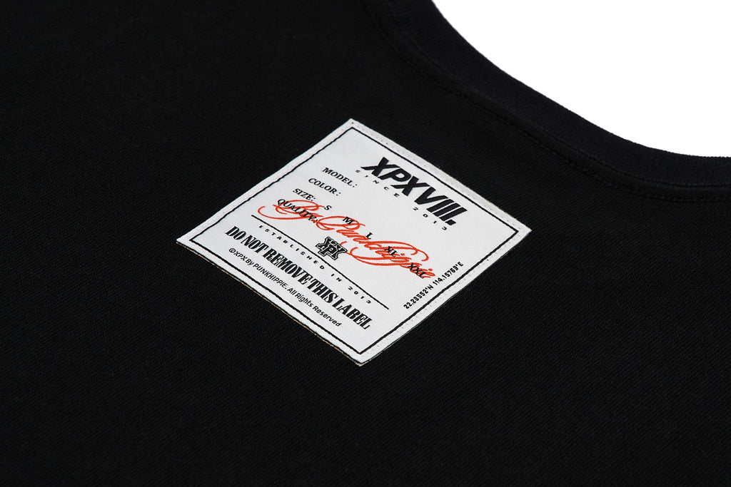 XPX LAMINATED XPX GRAPHICS BLACK CREW NECK TEE