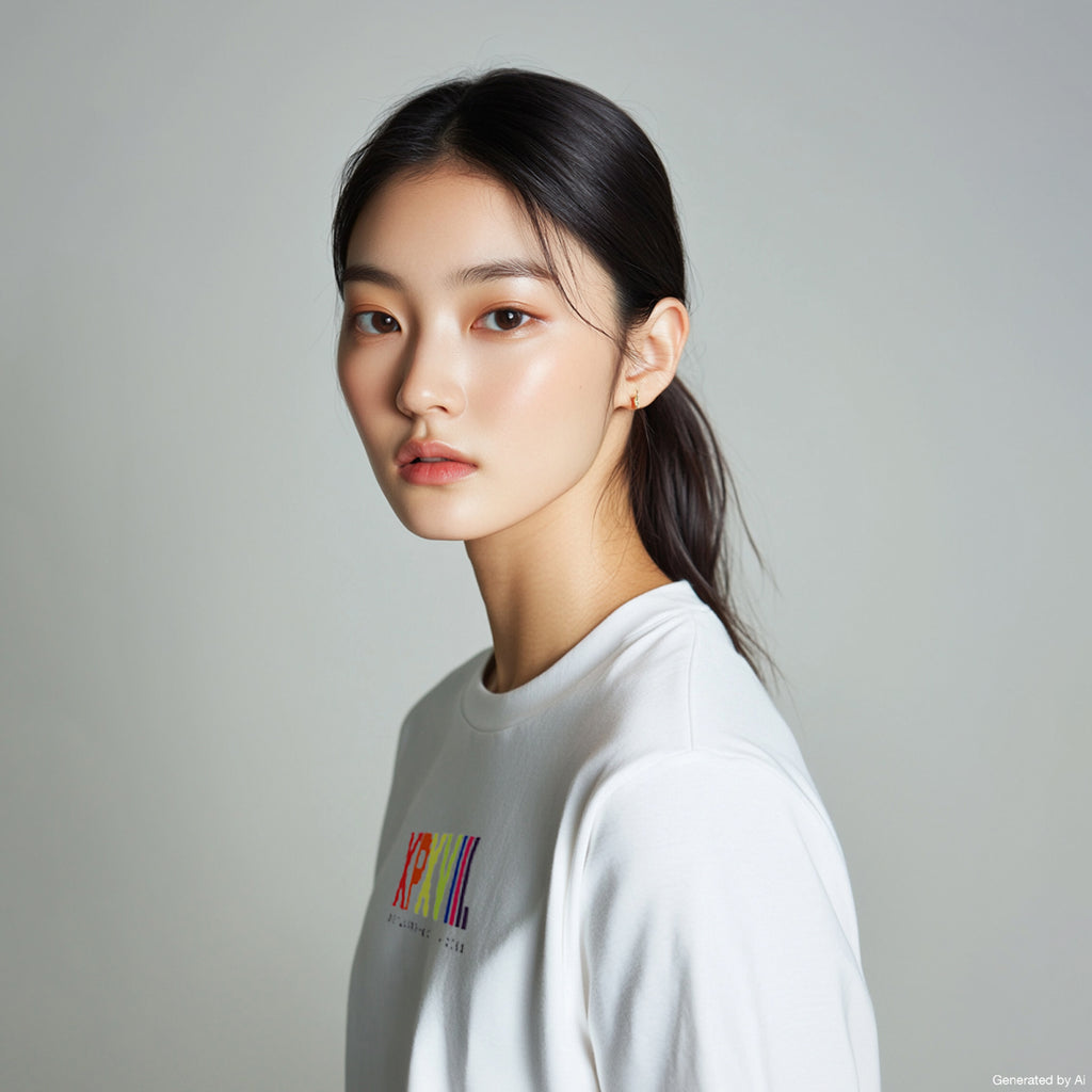 XPX MULTI FLUO COLOR LOGO WHITE CREW NECK TEE