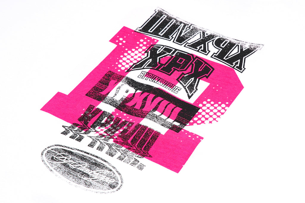 XPX NO.12 WITH LOGOS WHITE CREW NECK TEE
