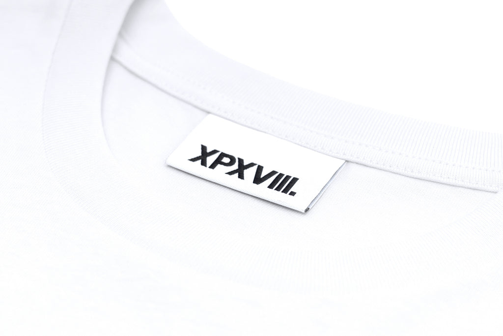 XPX NO.12 WITH LOGOS WHITE CREW NECK TEE