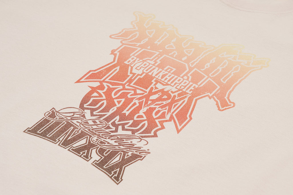XPX GRADIENT LOGOS BEIGE CREW NECK TEE