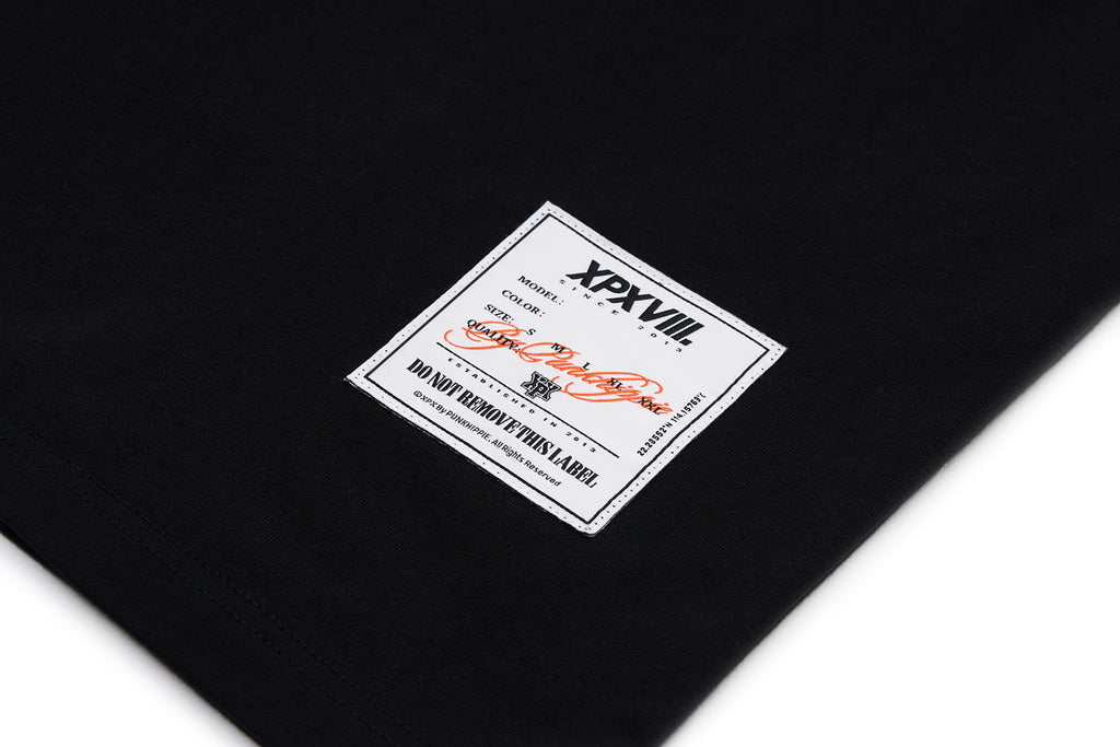 XPX PUNKHIPPIE SILHOUETTE BLACK CREW NECK TEE