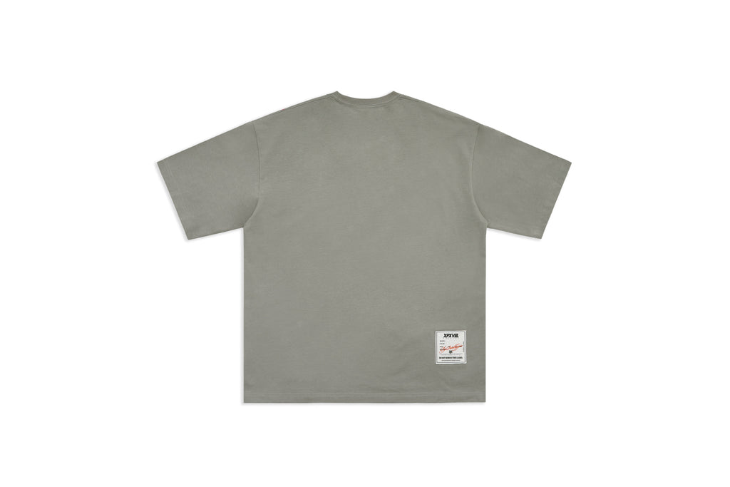 XPX PUNKHIPPIE SILHOUETTE GREY CREW NECK TEE