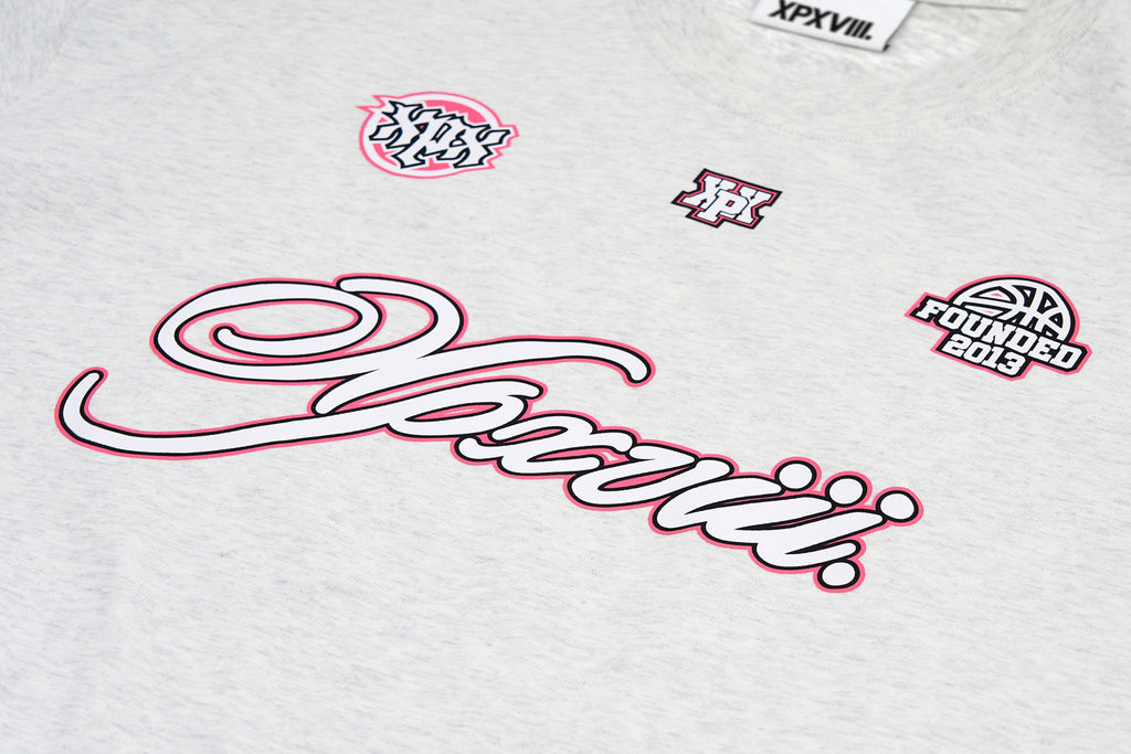 XPX XPXVIII & TRIO LOGOS LIGHT GREY CREW NECK TEE