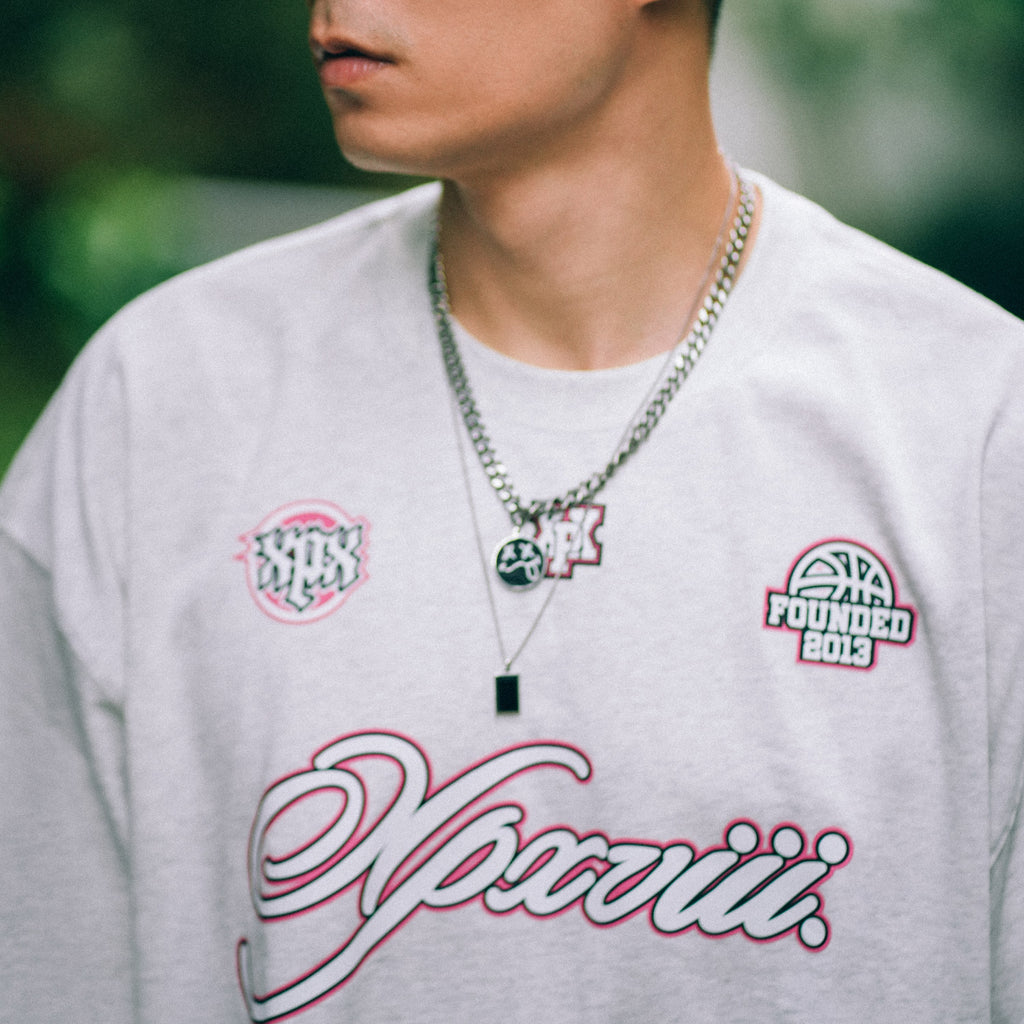 XPX XPXVIII & TRIO LOGOS LIGHT GREY CREW NECK TEE