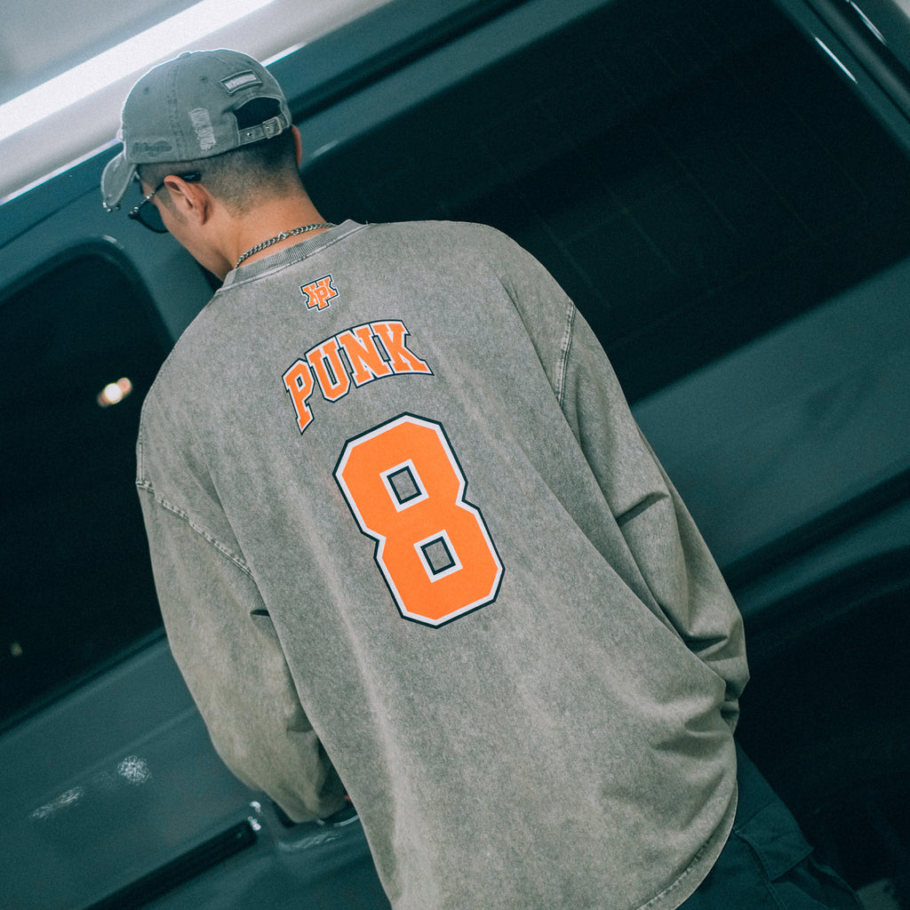 XPX PUNKHIPPIE 8 LIGHT GREY LONG SLEEVE TEE