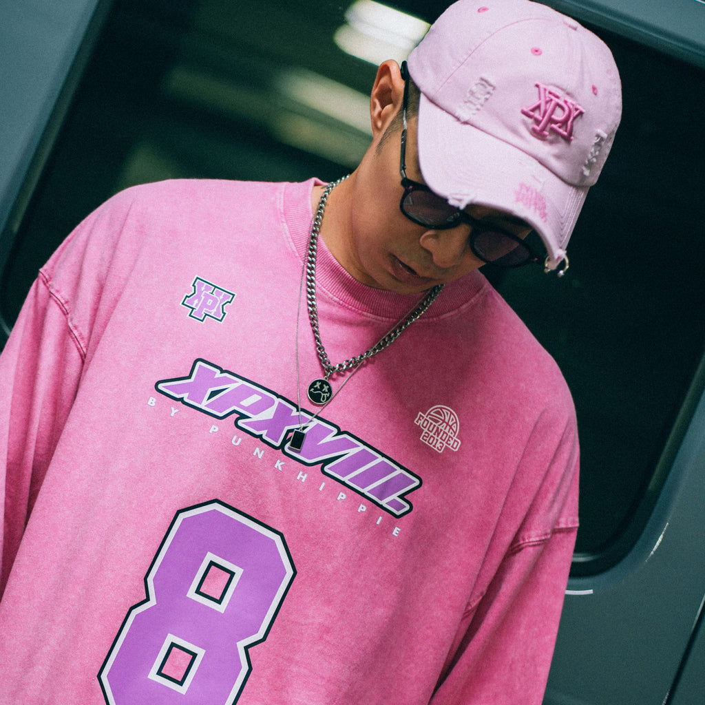 XPX PUNKHIPPIE 8 PINK LONG SLEEVE TEE