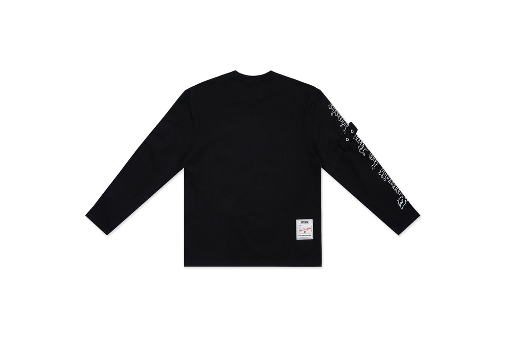 XPX BELT AT SLEEVE BLACK LONG SLEEVE TEE