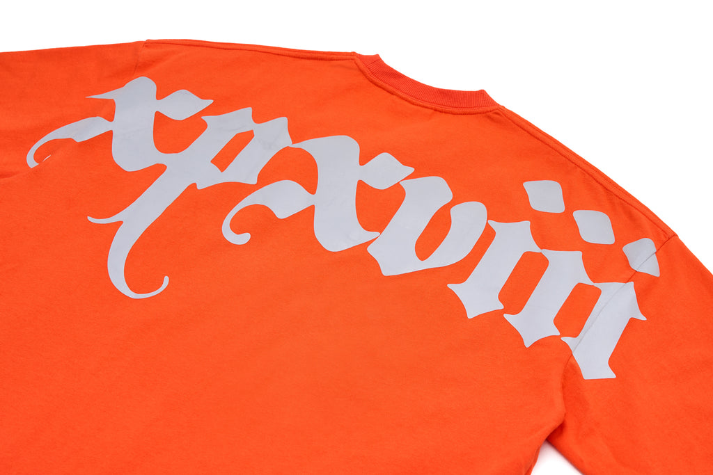 XPX BOLD BACK PRINT LOGO ORANGE LONG SLEEVE TEE