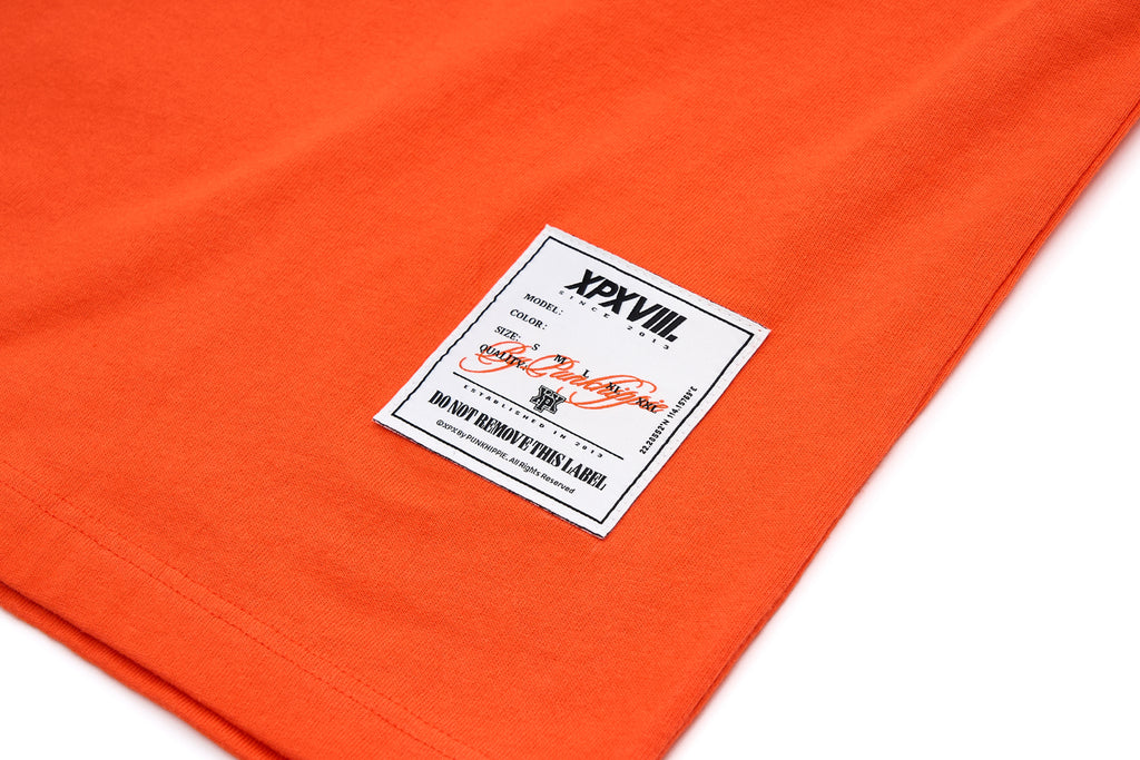 XPX BOLD BACK PRINT LOGO ORANGE LONG SLEEVE TEE