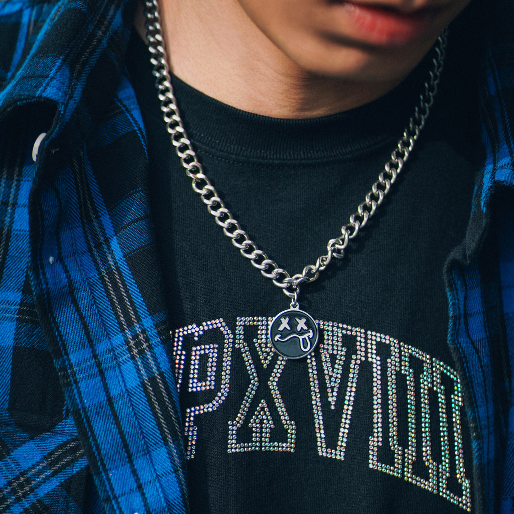 XPX SILLY FACE LAMINATED NECKLACE