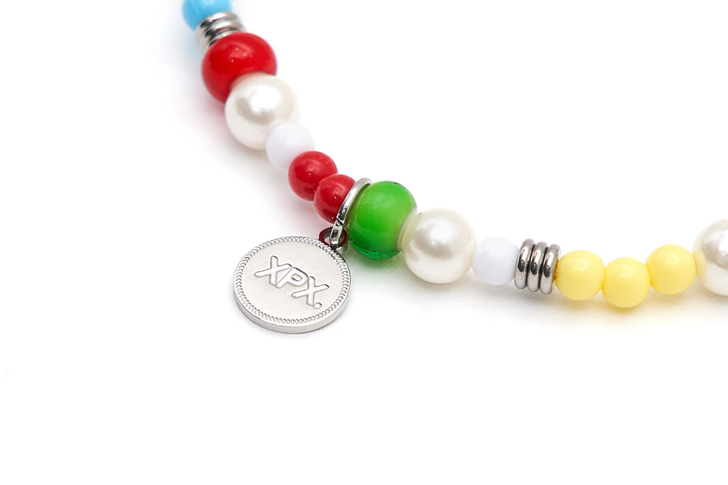 XPX COLORFUL BEADINGS BRACELET RED WARM TONE