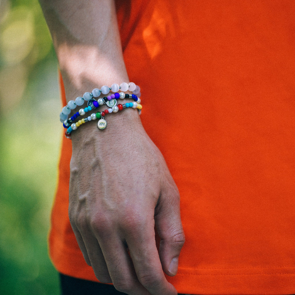 XPX COLORFUL BEADINGS BRACELET RED WARM TONE