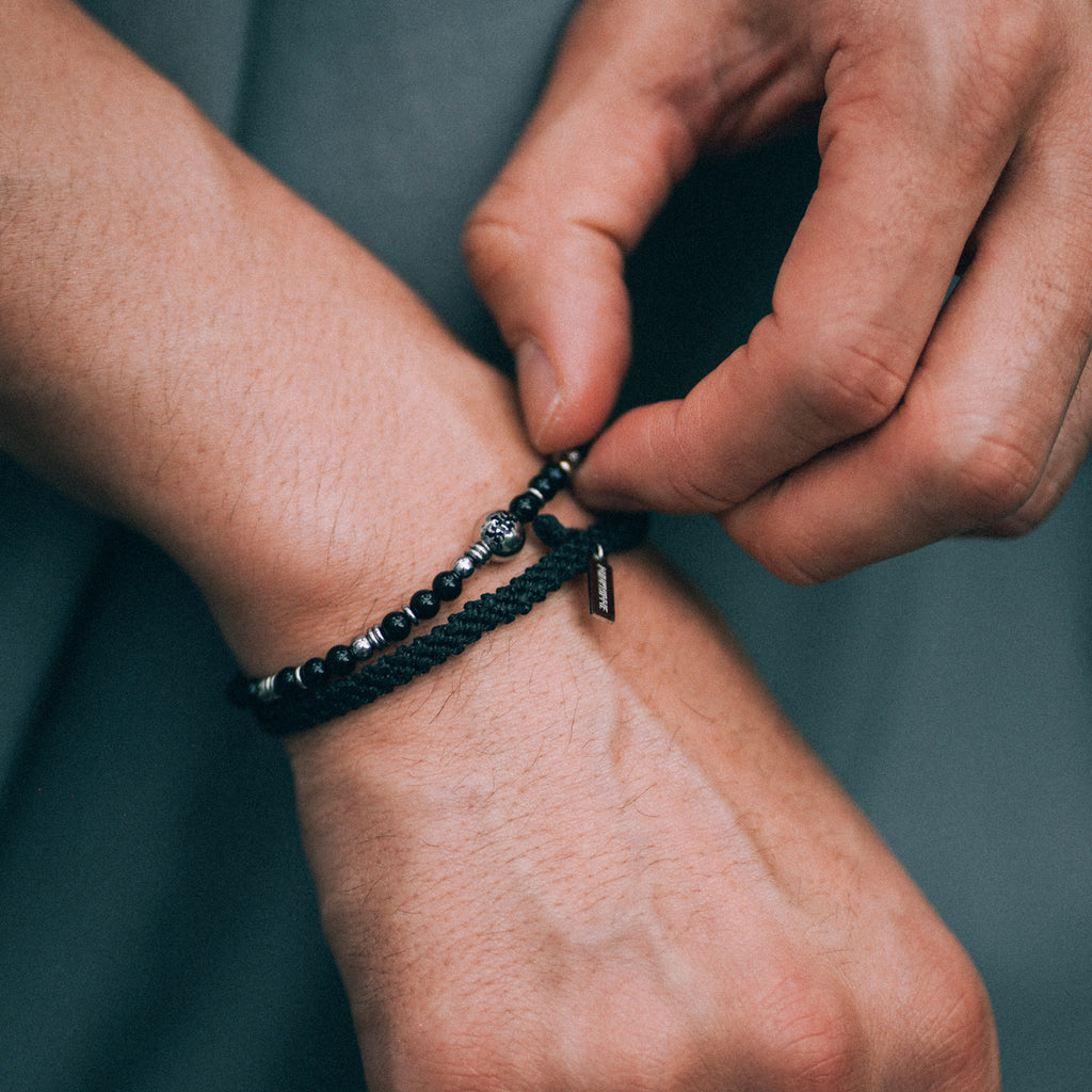 XPX BLACK & SILVER BRACELET SET