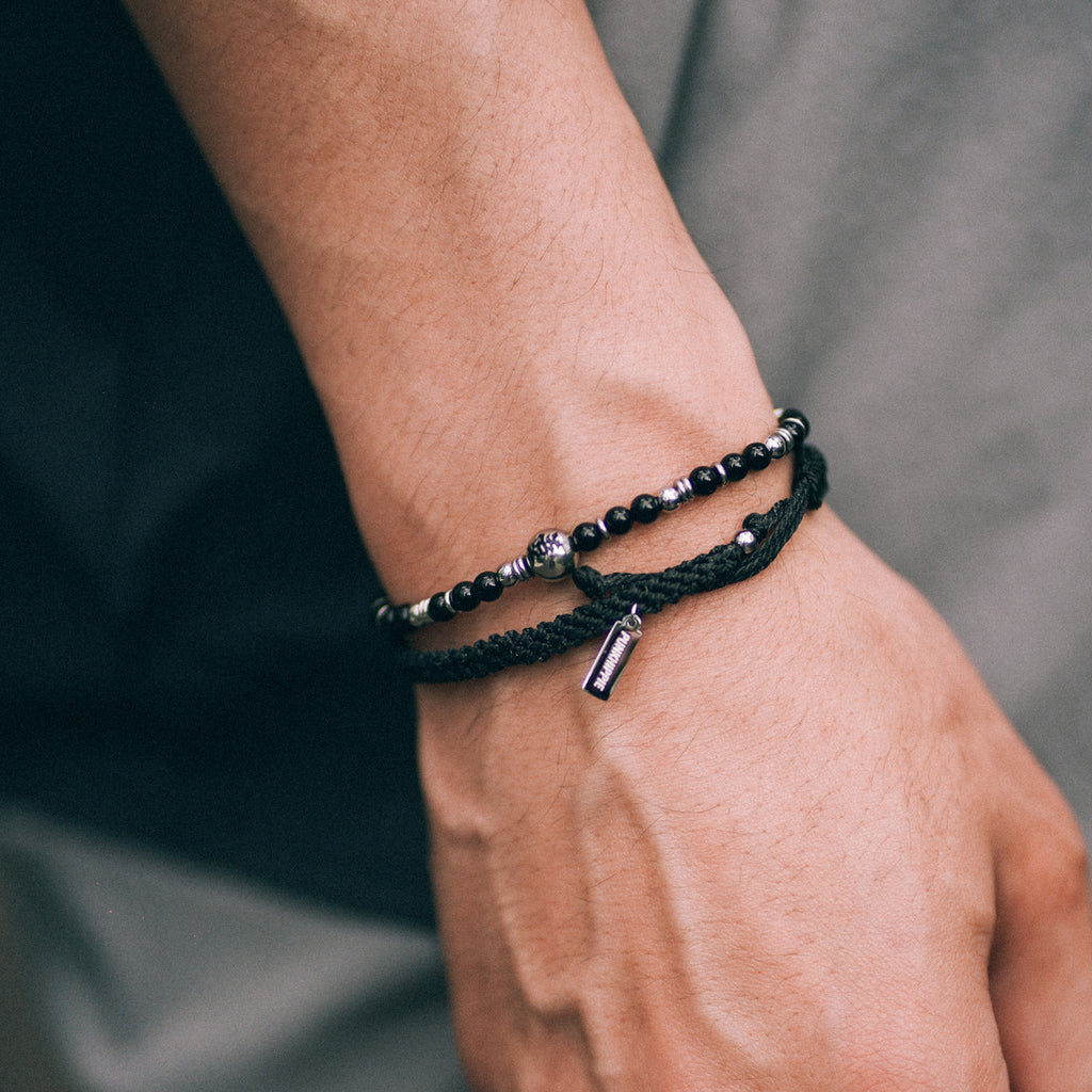 XPX BLACK & SILVER BRACELET SET
