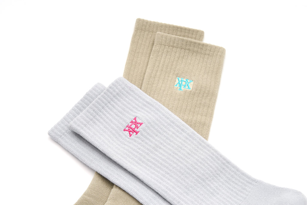 XPX VINTAGE STYLE SOCKS EARTH TONE DUO SET (2 IN 1 SET)