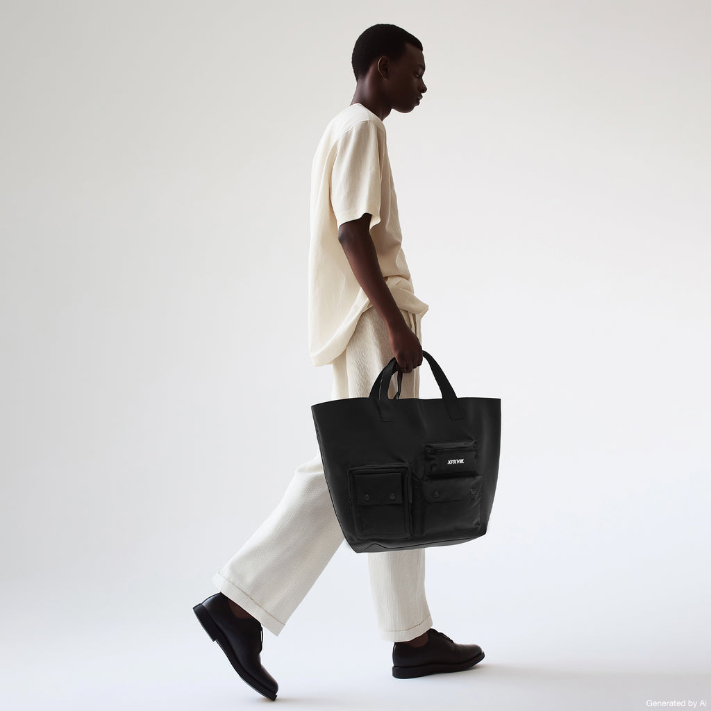 XPXVIII. MULTI POCKETS TOTE IN BLACK