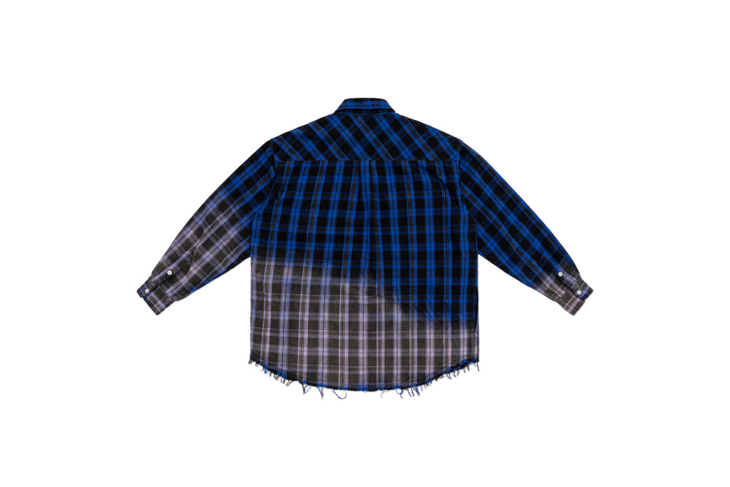 XPX OVERDYE CHECK SHIRT IN BLUE & PURPLE