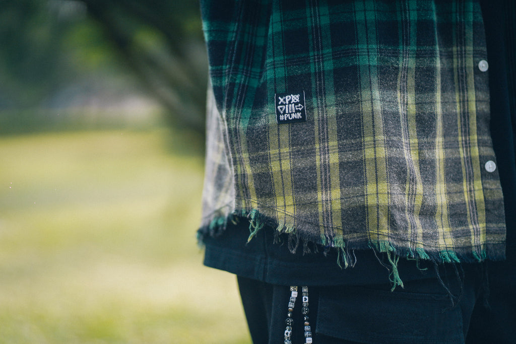XPX OVERDYE CHECK SHIRT IN GREEN & YELLOW