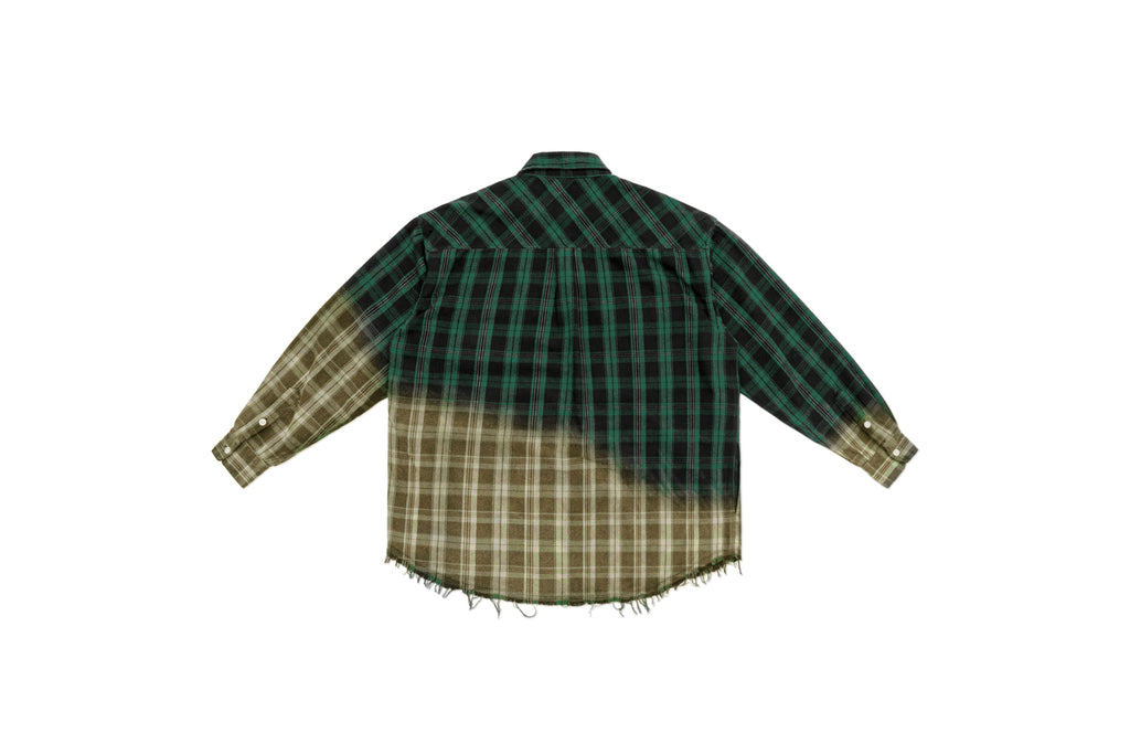 XPX OVERDYE CHECK SHIRT IN GREEN & YELLOW