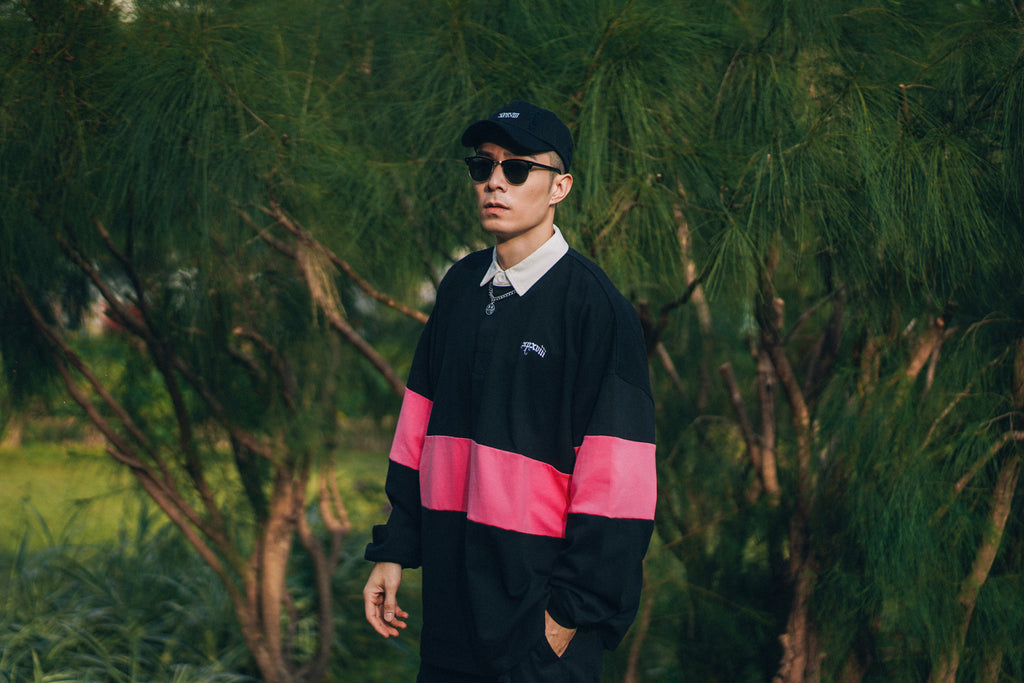 XPX BROAD STRIPE OVERSIZED POLO SHIRT