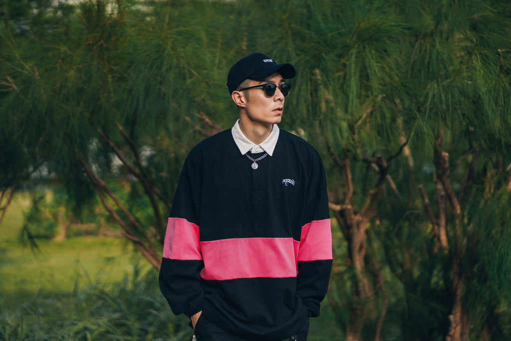 XPX BROAD STRIPE OVERSIZED POLO SHIRT