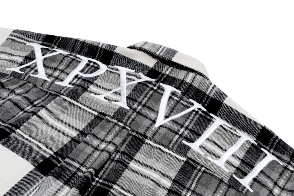 XPX 'HEAVY WOOL' OVER SHIRT (BLACK & WHITE)