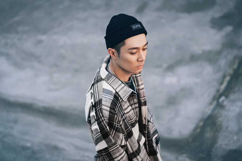 XPX 'HEAVY WOOL' OVER SHIRT (BLACK & WHITE)