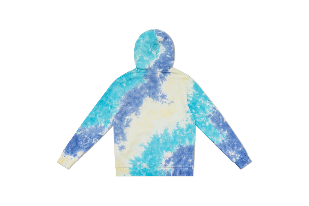 XPX TIE DYE HOODIE IN BLUE - YELLOW - GREEN