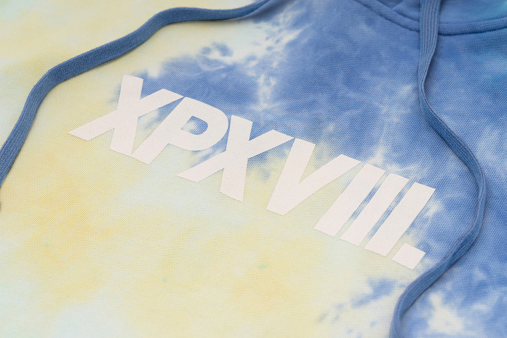 XPX TIE DYE HOODIE IN BLUE - YELLOW - GREEN