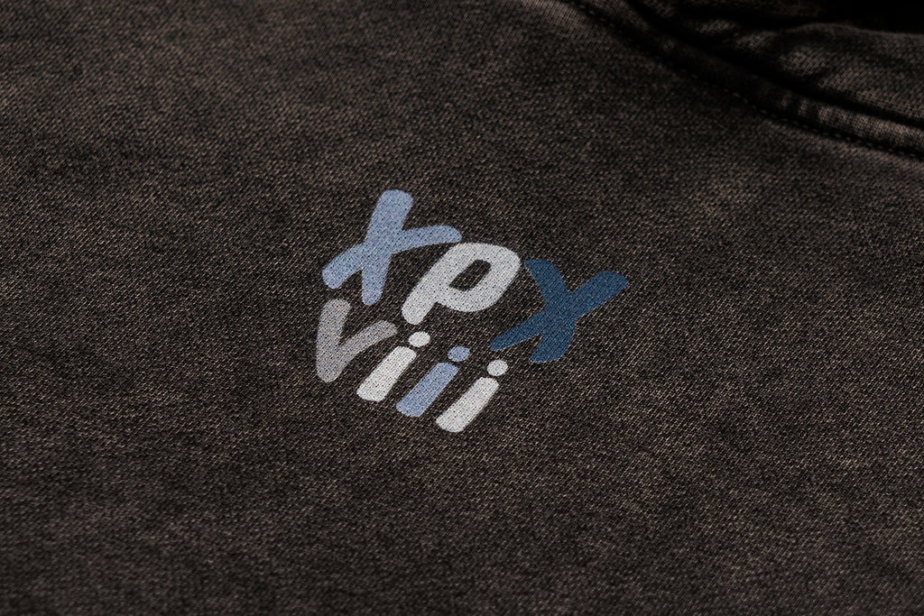 XPX XPXVIII. VINTAGE WASHED DARK GREY HOODIE