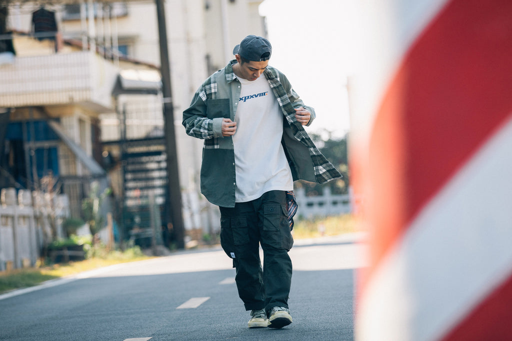 XPX GREEN TONE PATCHED OVERSHIRT