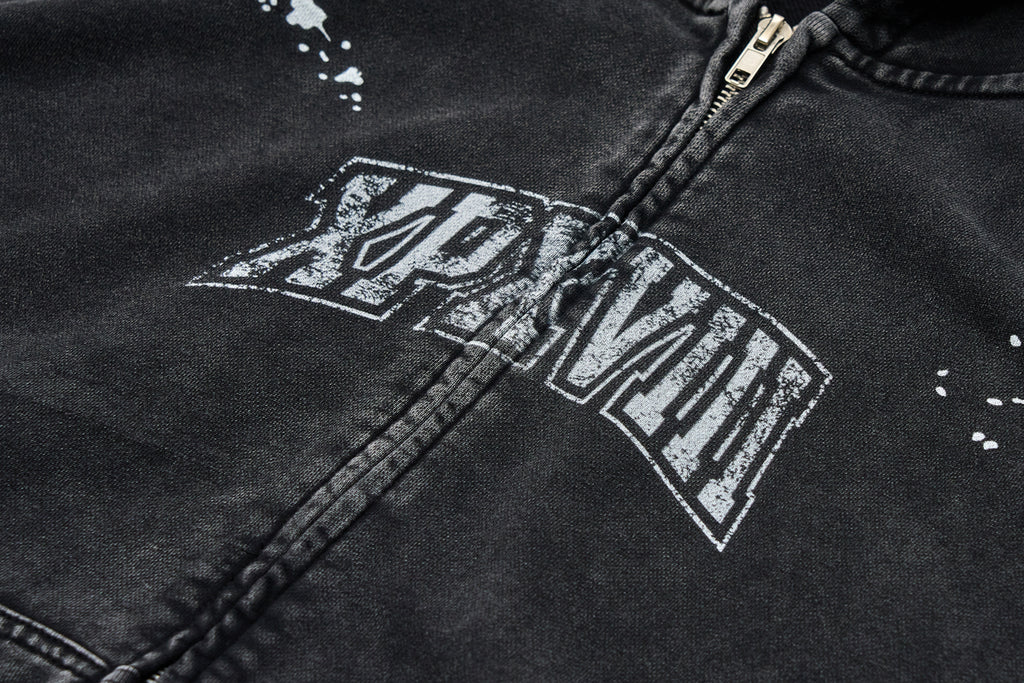 XPX 1984 ANGEL PRINT ZIP UP HOODIE VEST