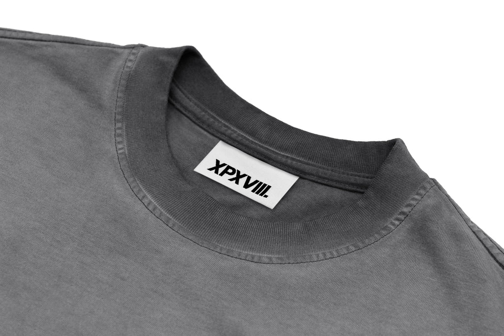 XPX BY PUNKHIPPIE TRIPLE COLOR LOGO CREW NECK TEE IN BLACK