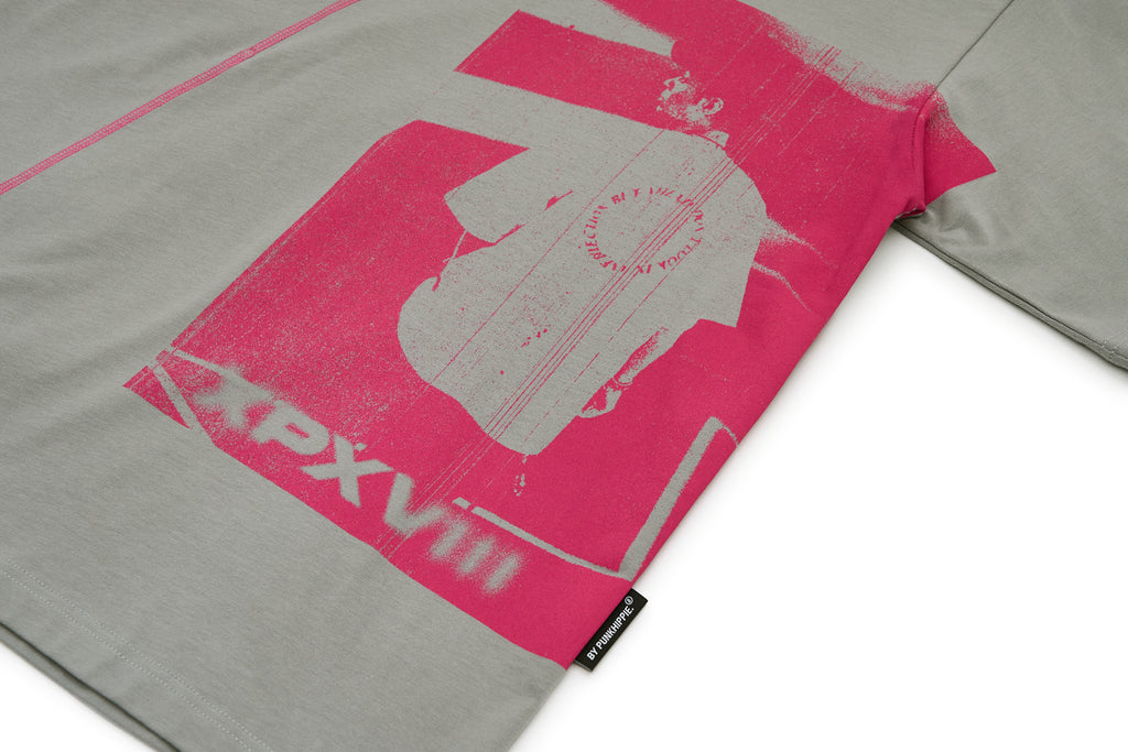 XPX PUNKHIPPIE SILHOUETTE GREY CREW NECK TEE