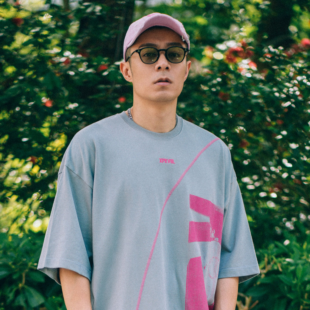 XPX PUNKHIPPIE SILHOUETTE GREY CREW NECK TEE