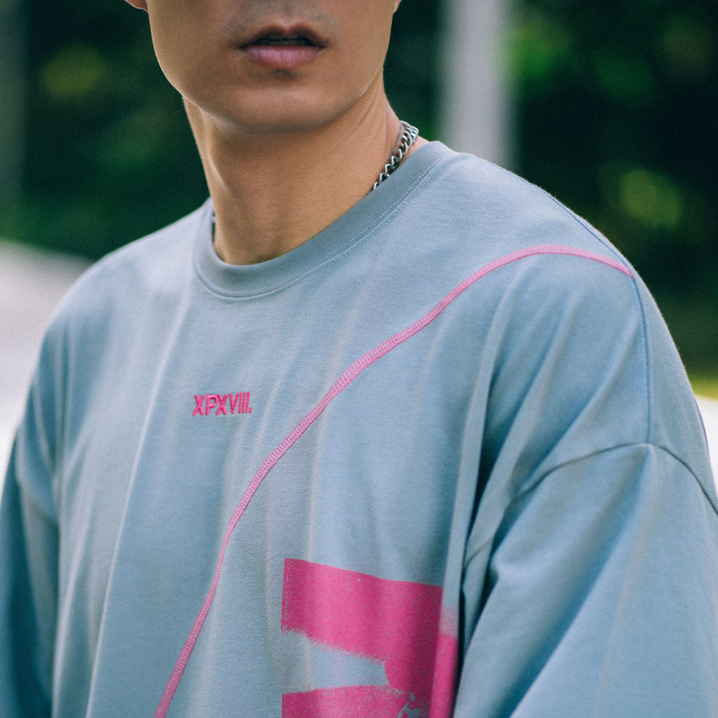 XPX PUNKHIPPIE SILHOUETTE GREY CREW NECK TEE